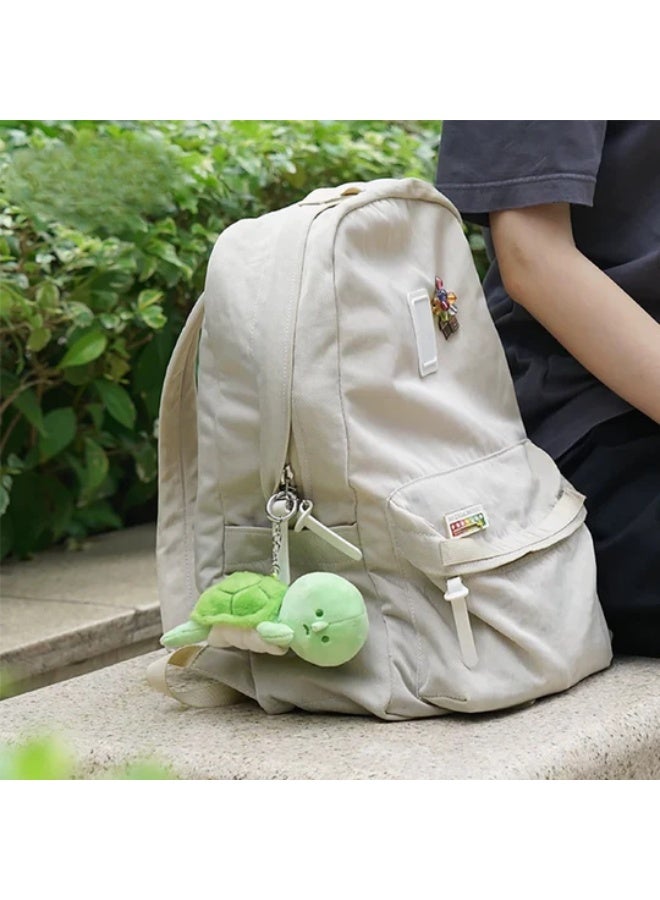 Smiski Plush Turtle Keychain - Cute Green Minimalist Character Soft Stuffed Animal Bag Charm Pendant - Image 5