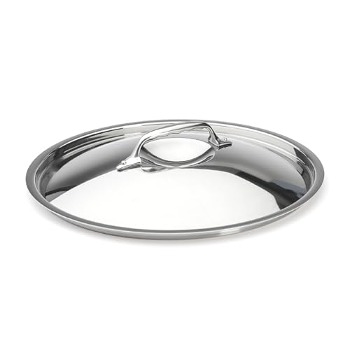 de Buyer Stainless Steel Lid, Polished - 11” - Compatible with 11" PRIMA MATERA Copper or AFFINITY Stainless Steel Pan - Dishwasher & Oven Safe - Made in France - Image 1