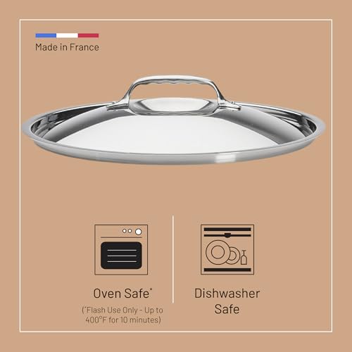 de Buyer Stainless Steel Lid, Polished - 11” - Compatible with 11" PRIMA MATERA Copper or AFFINITY Stainless Steel Pan - Dishwasher & Oven Safe - Made in France - Image 3