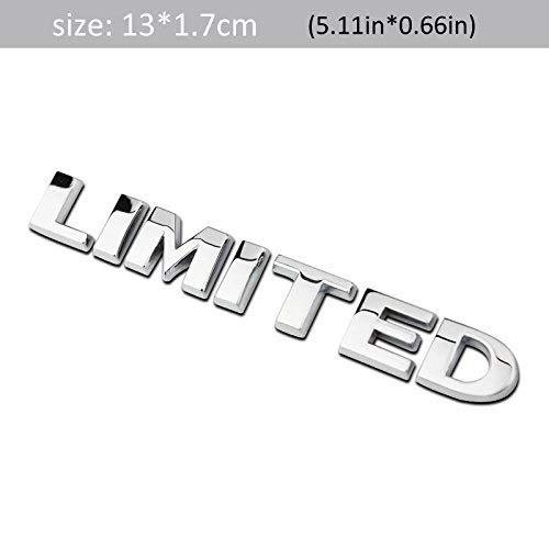 Automaze Metal Limited Letter 3D Car Sticker Logo, 1.57 x 3.93 x 3.93 Inches, Chrome - Image 3