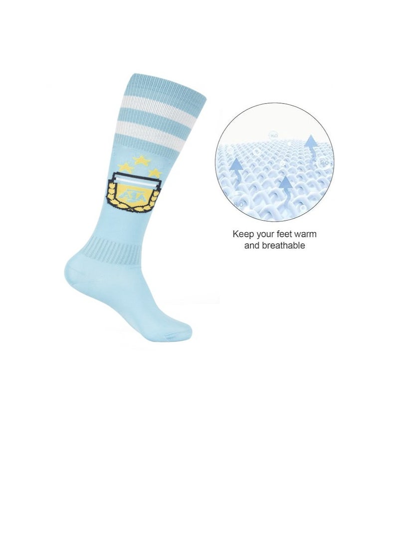 OVERS 3Pairs Soccer Socks Argentina Printed for Kids and Youth  - Image 2