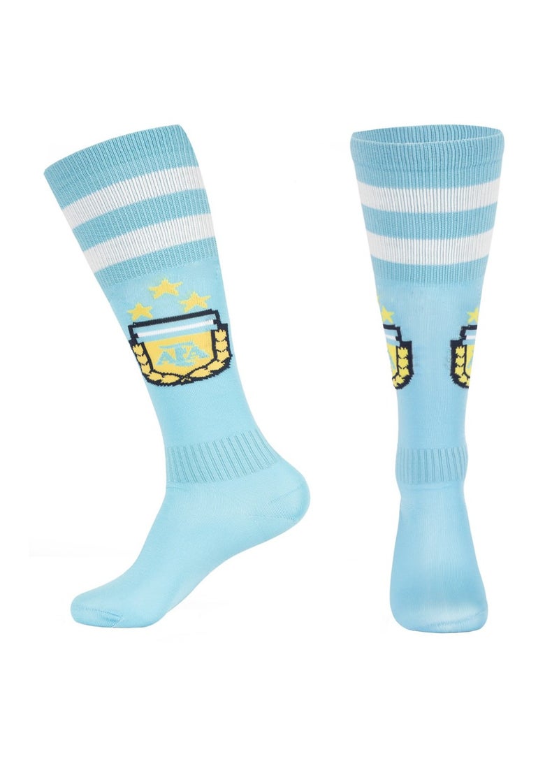 OVERS 3Pairs Soccer Socks Argentina Printed for Kids and Youth  - Image 4