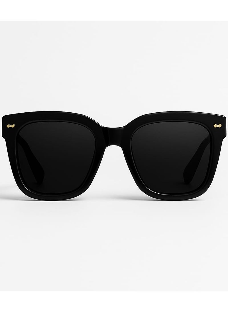 Retro Premium Unisex Square Frame Black Sunglasses with UV Protection – Stylish Classic Design for Men & Women - Image 2