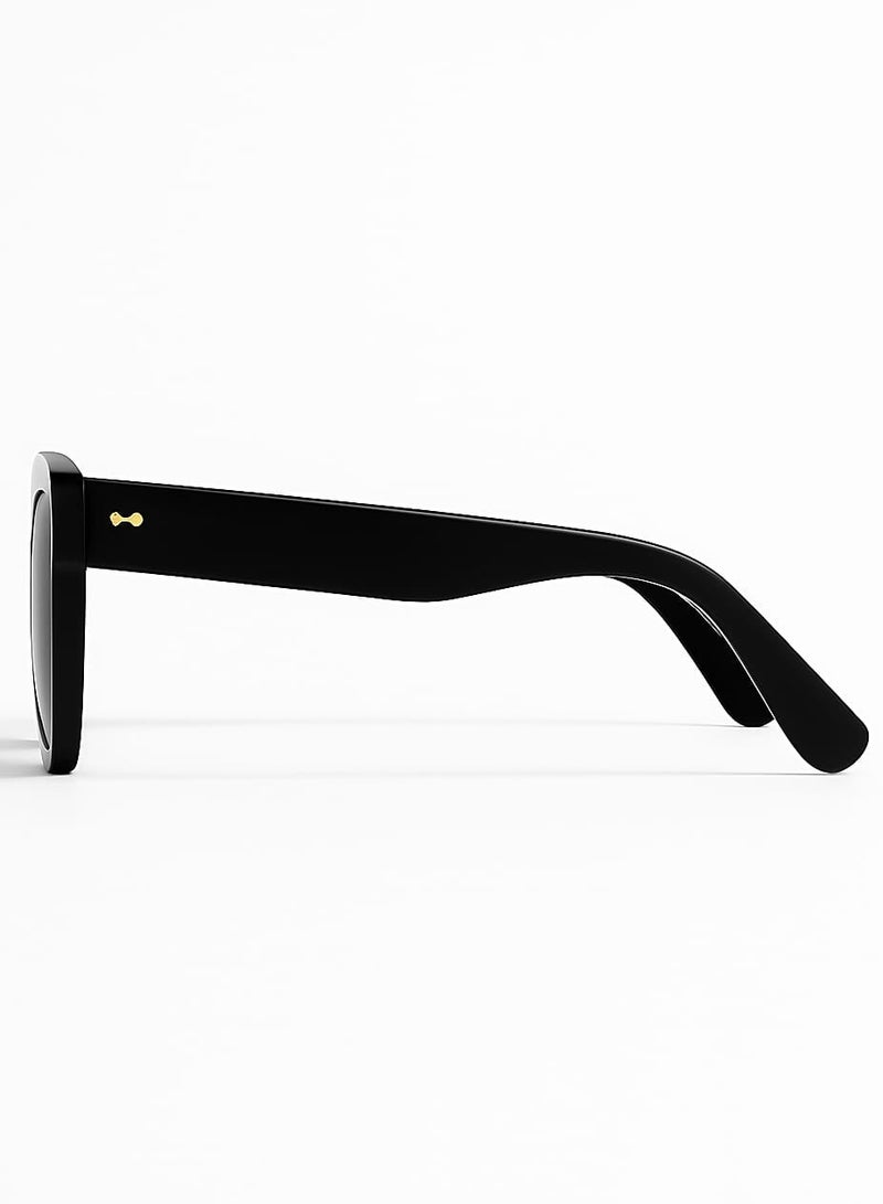 Retro Premium Unisex Square Frame Black Sunglasses with UV Protection – Stylish Classic Design for Men & Women - Image 3