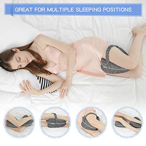 BEAUTRIP Leg Pillow | Ergonomic Side Sleeping Pillows | Memory Foam Knee Pillow with Strap for Side Sleeper | Leg Support Cushion with Removable and Washable Cover - Image 4