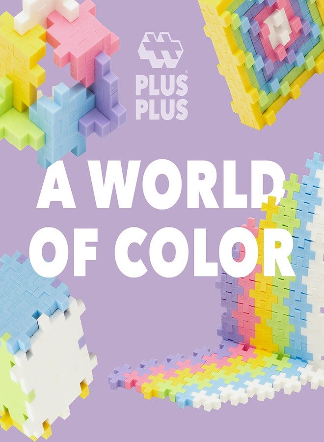 Plus-Plus PLUS PLUS 240 Piece Interlocking Building Blocks for Kids, Open Ended Connecting Toys, STEM Bin Classroom Mini Manipulatives - Pastel Mix Play Tube - Image 4