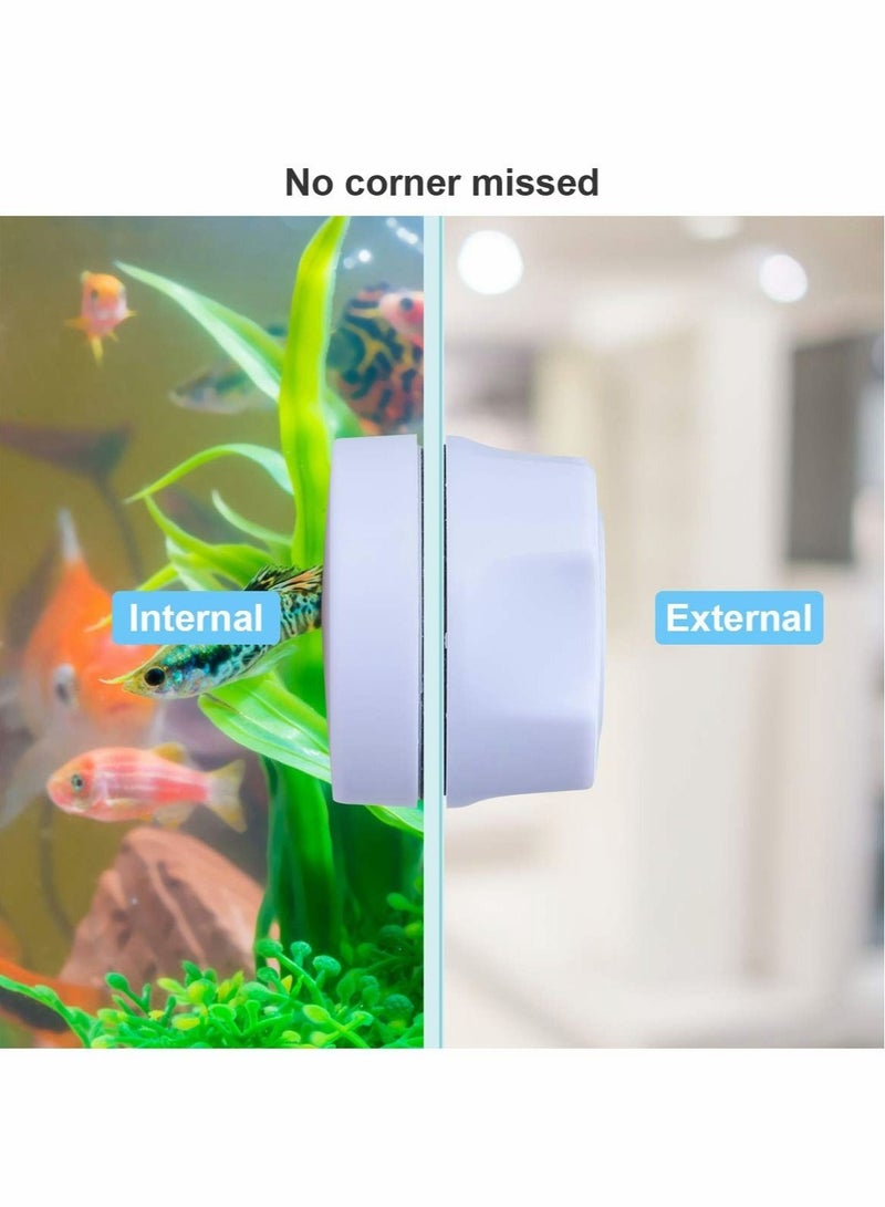 SYOSI Mini Strong Suction Fish Tank Magnetic Brush Aquarium Glass Cleaner Scrubber Algae Scrapers Floating Clean Small  - Image 2