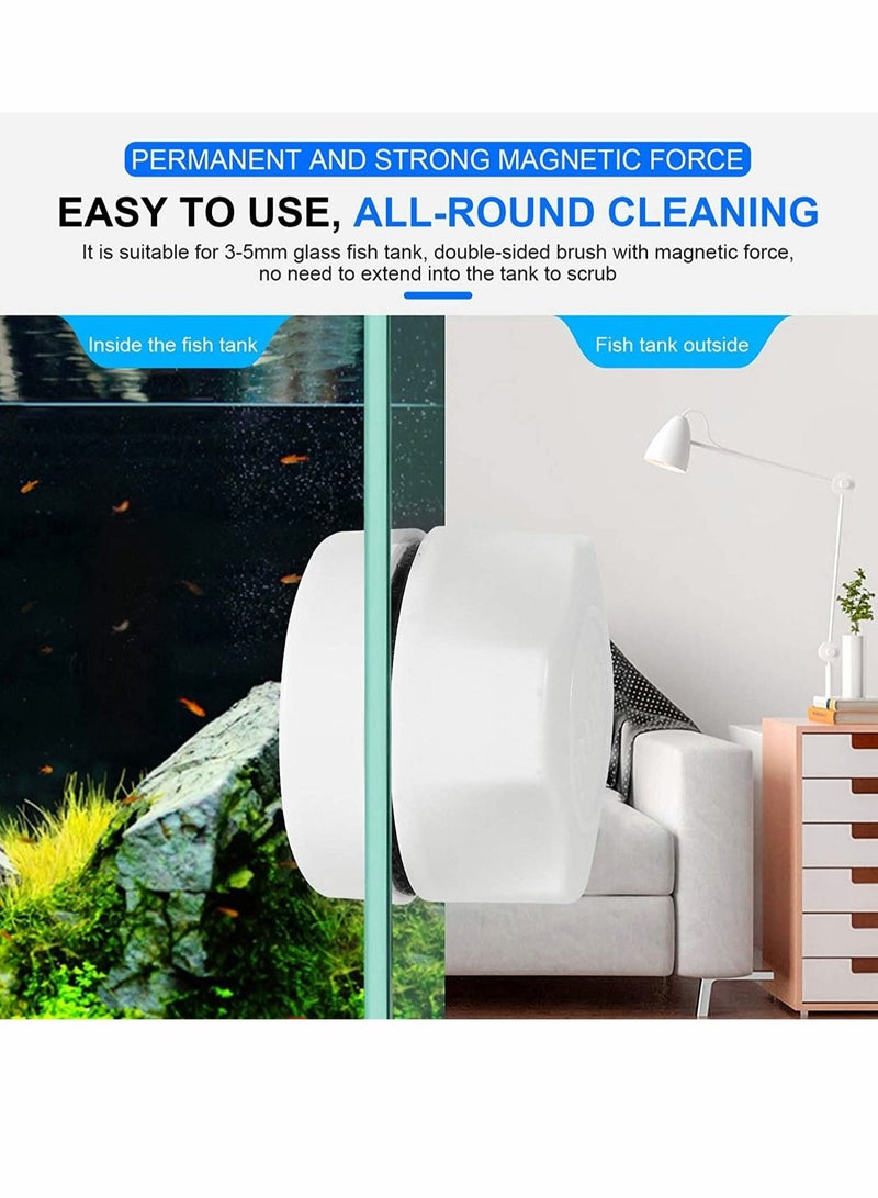 SYOSI Mini Strong Suction Fish Tank Magnetic Brush Aquarium Glass Cleaner Scrubber Algae Scrapers Floating Clean Small  - Image 5
