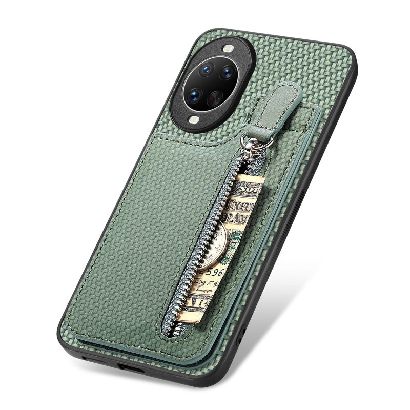 إيروريكس جراب هاتف Huawei nova 14 Pro من ألياف الكربون بسحاب عمودي (أخضر) - Image 5