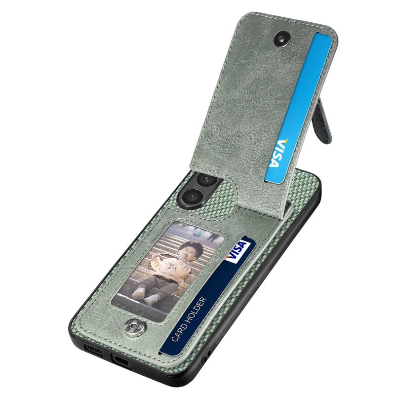 إيروريكس جراب هاتف Huawei nova 14 Pro من ألياف الكربون بسحاب عمودي (أخضر) - Image 4