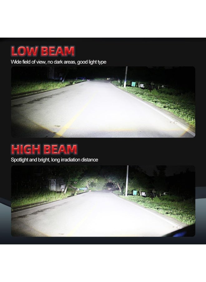 2pcs 65W LED Chip Bulbs 4000LM Super Bright, 6000K White Driving Lights, 50000+ Hours with Fan and Copper Heat Sink Panel, Easy Plug-N-Play, IP68, Driving Fog Spot Light Assemblies (H4) - Image 4