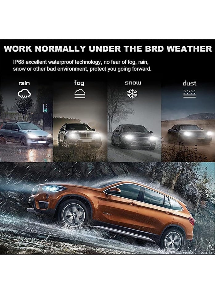 2pcs 65W LED Chip Bulbs 4000LM Super Bright, 6000K White Driving Lights, 50000+ Hours with Fan and Copper Heat Sink Panel, Easy Plug-N-Play, IP68, Driving Fog Spot Light Assemblies (H4) - Image 5