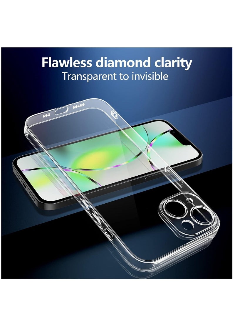 MUNTAQI Premium Clear Case Compatible with iPhone 14 Back Cover With Full Camera Lens Coverage, Anti-Yellowing & Slim Case - Image 3