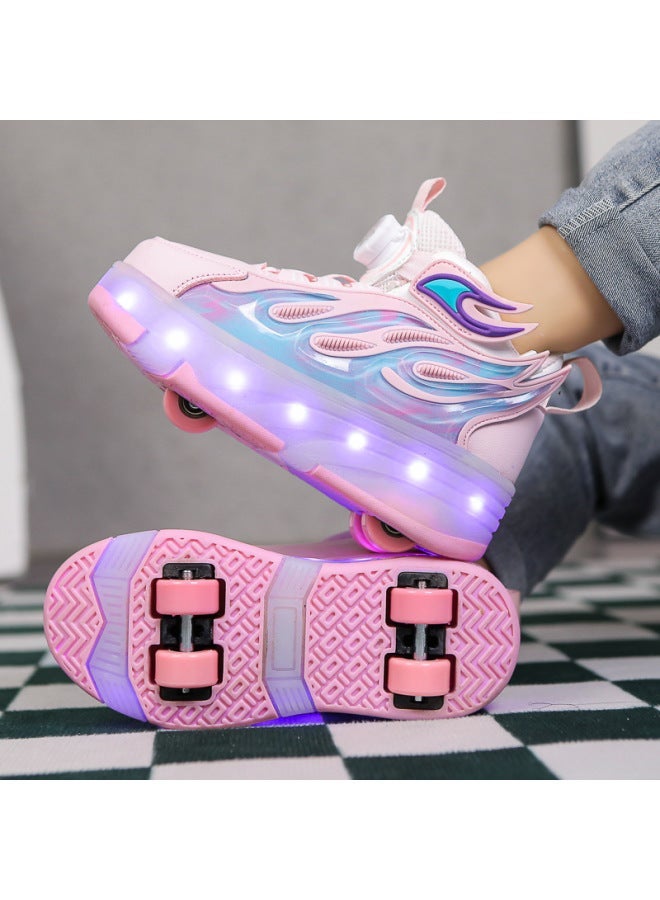 MIXSNOW Runaway Shoes: Trendy Boys' and Girls' Roller Skates with Double Wheels - Image 1
