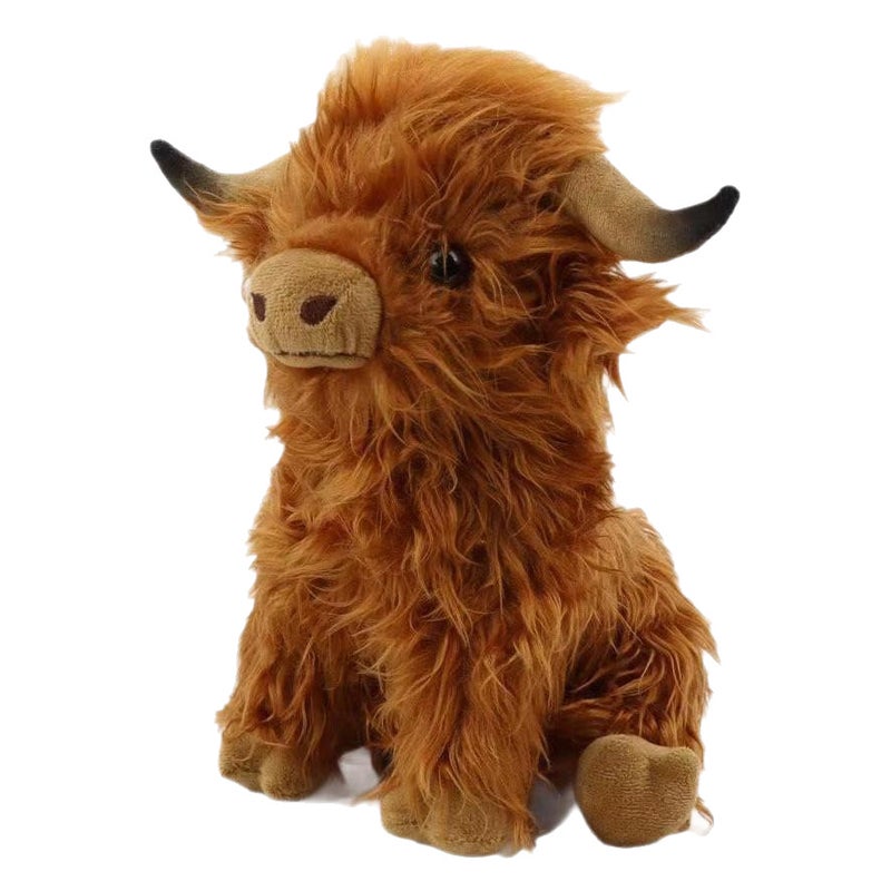 Scottish Highland Cow Plush Toy Long Hair Soft Stuffed Animal Birthday Gift - Image 4