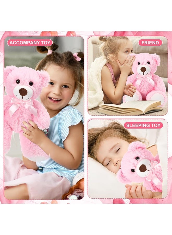 Aoriher 6 Pieces Bear Bulk Stuffed Animal Baby Shower Bear Plush Toys Soft Cute Bear Easter Graduation Gifts Sleeping and Playing Decorations(Pink, Long Plush) - Image 2