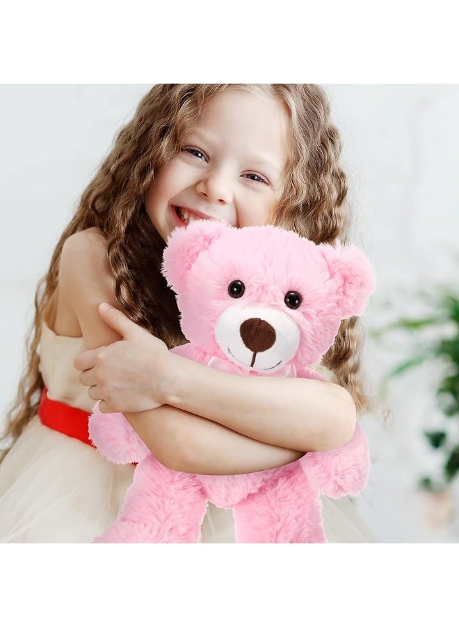 Aoriher 6 Pieces Bear Bulk Stuffed Animal Baby Shower Bear Plush Toys Soft Cute Bear Easter Graduation Gifts Sleeping and Playing Decorations(Pink, Long Plush) - Image 3