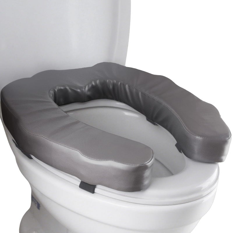 QIUCHA Raised Toilet Seat Cushion for Elderly - Adds 2 inches - U Shape Toilet Seat Riser with High-Density Foam for Enhanced Comfort & Elevation, Universal Fit - Image 1