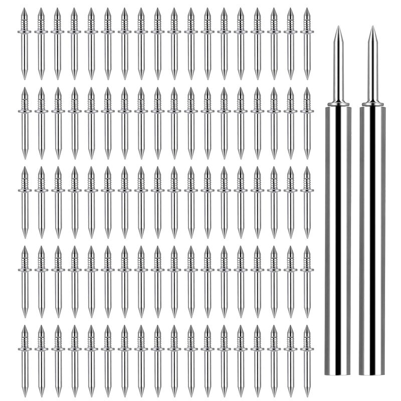 Sekvira 250 Pcs Double-Head Skirting Thread Seamless Nail, Double-Headed Nails, Invisible Screws & Specific Sleeve Tool, for Seamless Skirting Thread with Solid Wood Baseboard. - Image 1