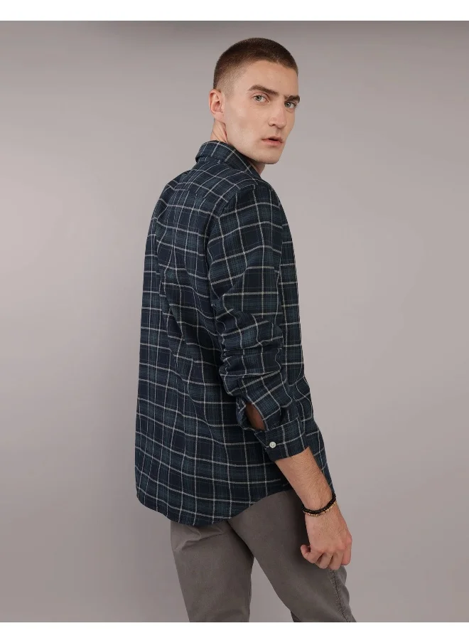 American Eagle AE Plaid Slim Fit Everyday Button-Up Shirt