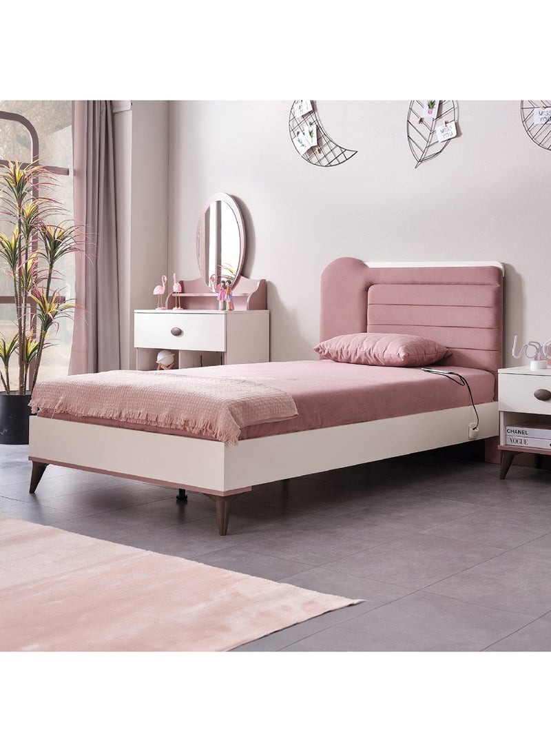 Home Box سرير ذكي مزدوج من مايبيل مع لوح رأس مبطن 208.6 × 112.6 × 128 سم  - Image 1