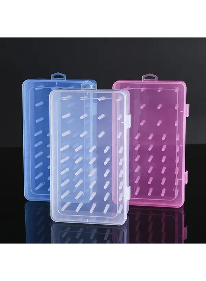 Pink Transparent Sewing Storage Box Lidded Organizer Heavy Duty Craft Yarn Thread Needle Holder - Image 4