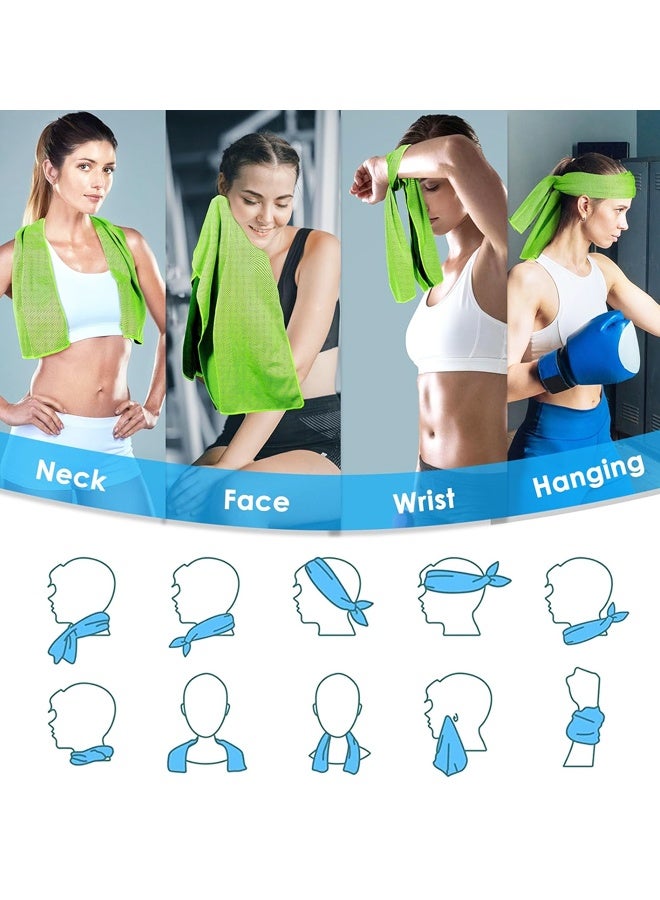 4 Pack Cooling Towels for Neck,Cool Towel Workout Sweat Towel for Sports Gym(31"x12") - Image 4