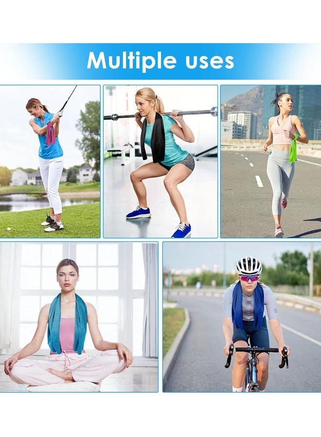 4 Pack Cooling Towels for Neck,Cool Towel Workout Sweat Towel for Sports Gym(31"x12") - Image 5