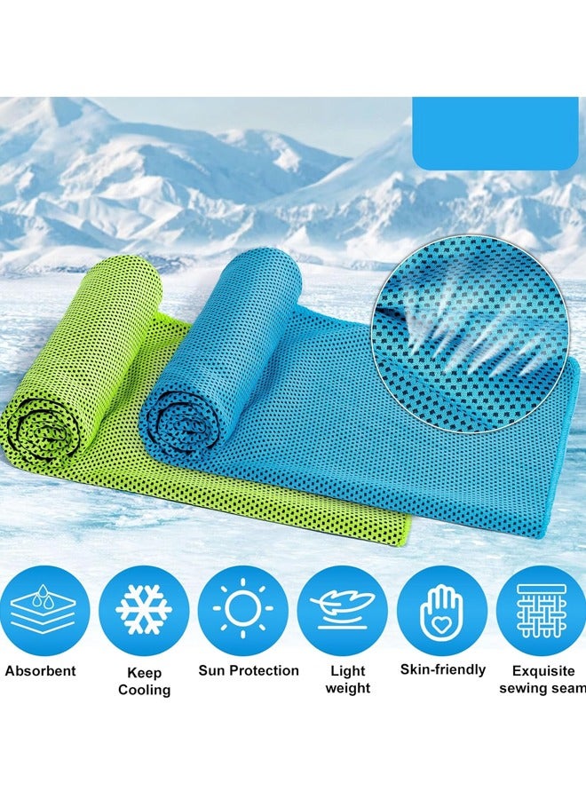 4 Pack Cooling Towels for Neck,Cool Towel Workout Sweat Towel for Sports Gym(31"x12") - Image 2