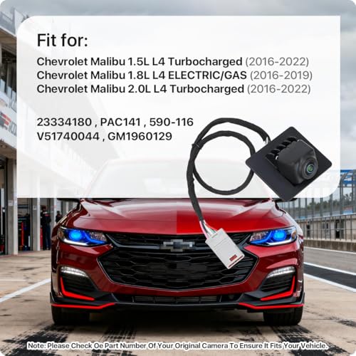 GreenYi 23334180 Rear View Camera Replacement for Chevrolet Malibu 2016-2022, OE Backup Cam Replaces PAC141, 590-116, V51740044, GM1960129 by GreenYi - Image 2