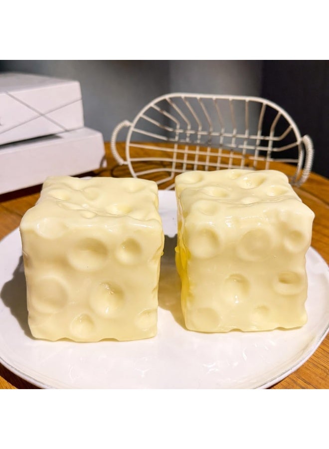 ATRJSZ Yellow Squeeze Cheese Squishy, Soft Novelty Slow Rising Sensory Cheese Stress (Cheese, Yellow) - Image 2