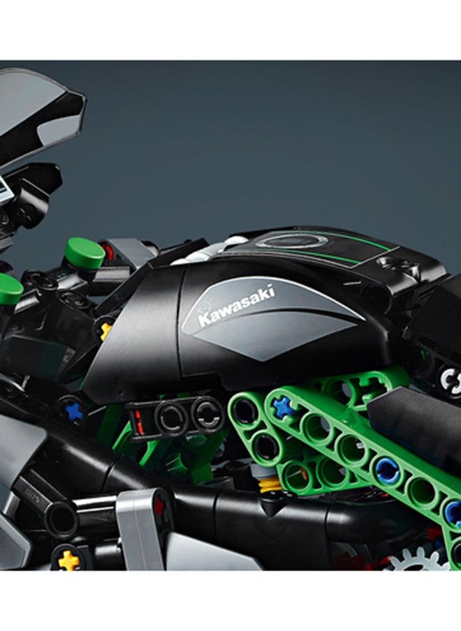 42170 Technic Kawasaki Ninja H2R Motorcycle Toy, Vehicle Gift For Kids, Collectible Building Set For Boys And Girls Aged 10 And Over, Scale Model Kit For Independent Play (643 Pieces)