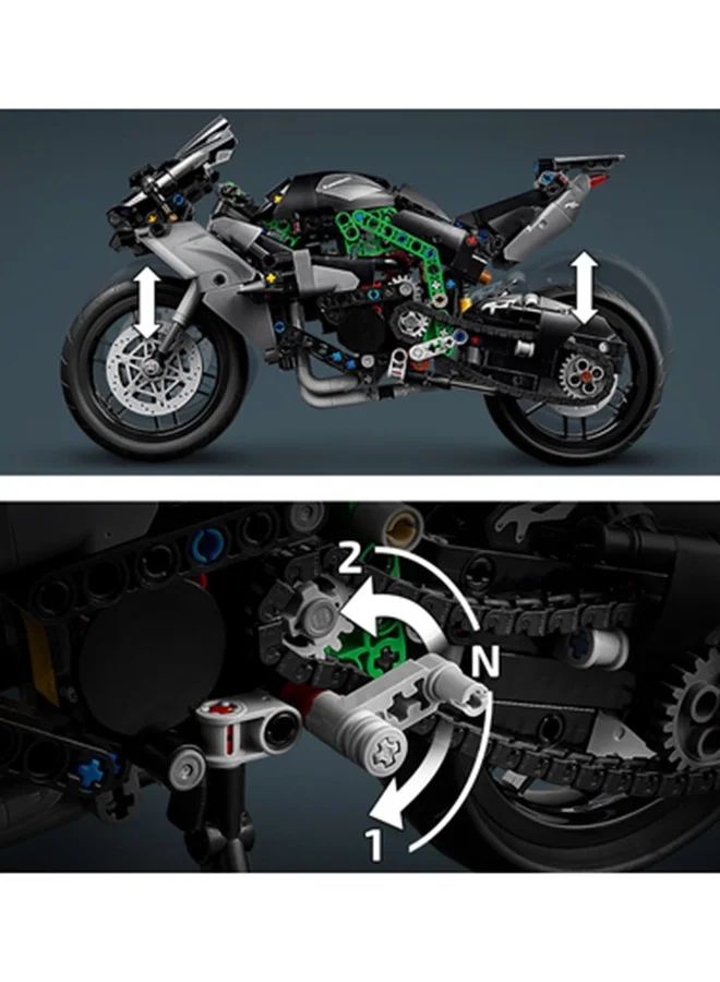 ليغو 42170 Technic Kawasaki Ninja H2R Motorcycle Toy, Vehicle Gift For Kids, Collectible Building Set For Boys And Girls Aged 10 And Over, Scale Model Kit For Independent Play (643 Pieces)