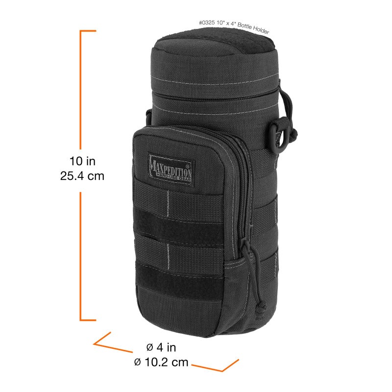 Maxpedition Bottle Holder, Black , 10 -Inch x 4 -Inch - Image 2