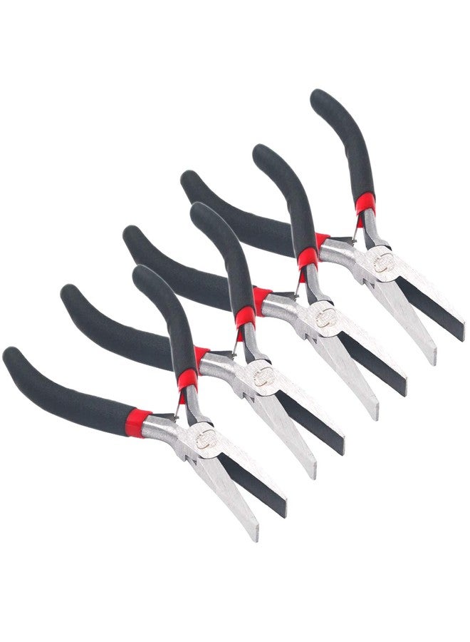 Miular 4 Pack Flat Nose Pliers Smooth Jaw, 5 Inch - Image 1