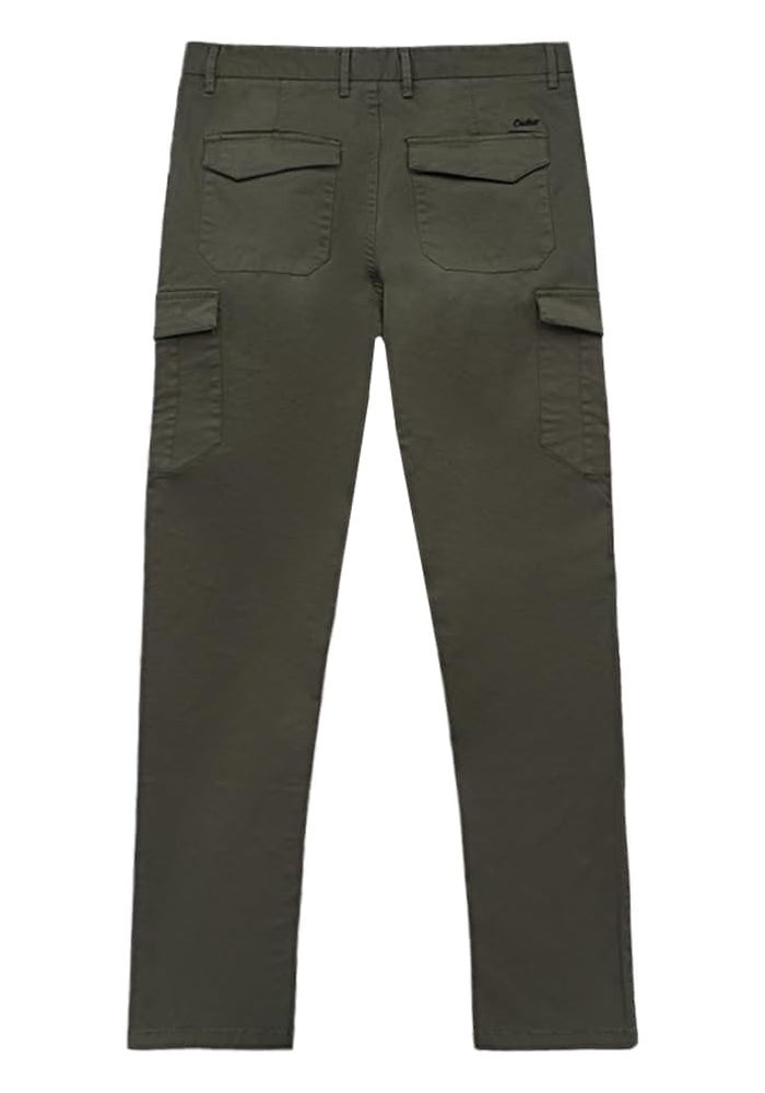 CEDRO بنطلون كارغو للرجال بتصميم سليم في اللون الزيتوني - Image 2