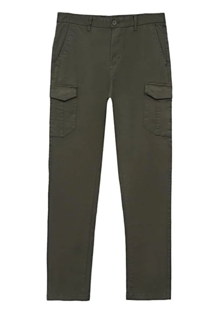 سيدرو Cedro Slim Fit Men's Cargo Pants in Olive Green