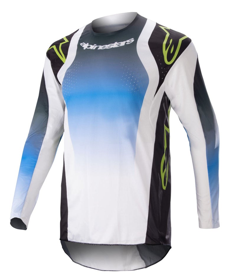 Alpinestars Alpinestars 2023 Techstar Push Mens MX Jersey X Large Nightlife Ucla Blue White - Image 1