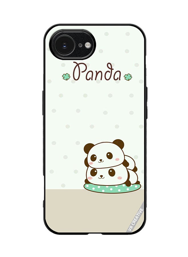 Protective Case Cover For Apple iPhone 16e Panda Design Multicolour