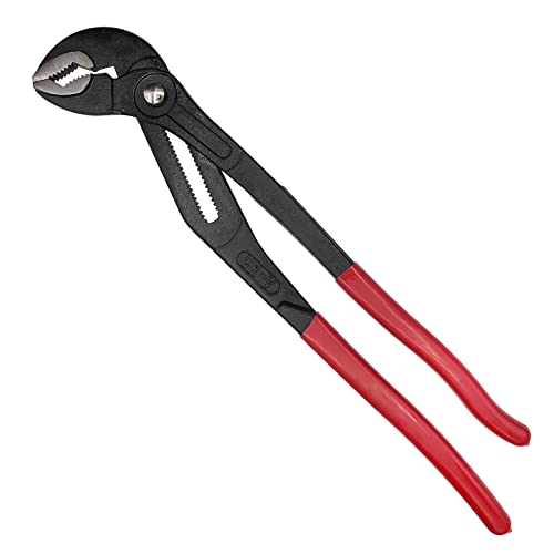 TOOLEAGUE Heavy Duty Water Pump Pliers, Large Plumbing Tool, 16-inch Groove Slip Joint Set, Push Button Quick Adjustable Pliers - Image 1