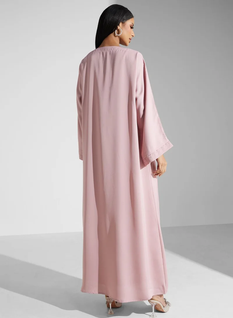 Khizana Embellished Detail Abaya With Sheila