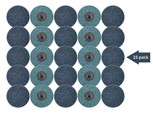 COSPOF 3 Inch Quick Change Sanding Discs, 25 Pack Fine Sanding Discs, Surface Conditioning Discs for Die Grinder(Blue-Fine). - Image 2