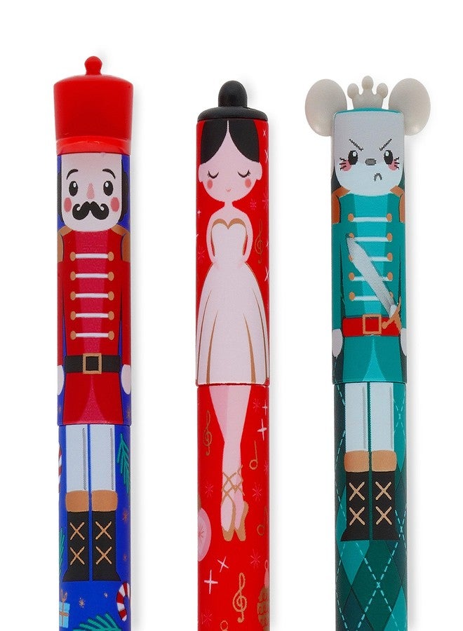 Legami - Set of 3 Erasable Gel Pens, Christmas Edition, with thermo-sensitive ink, Red, Blue, Green, erase without damaging the paper - Image 2