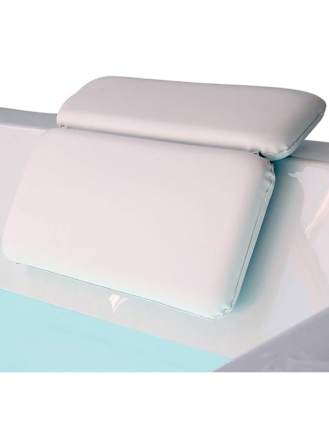 Raxoom Grip Bath Pillow for Tub, Comfortable Bathtub Pillows for Neck Head and Back Support, Strong Suction Waterproof Headrest, Cushion Rest for Curved or Straight Tubs, Spa Accessories, White - Image 1