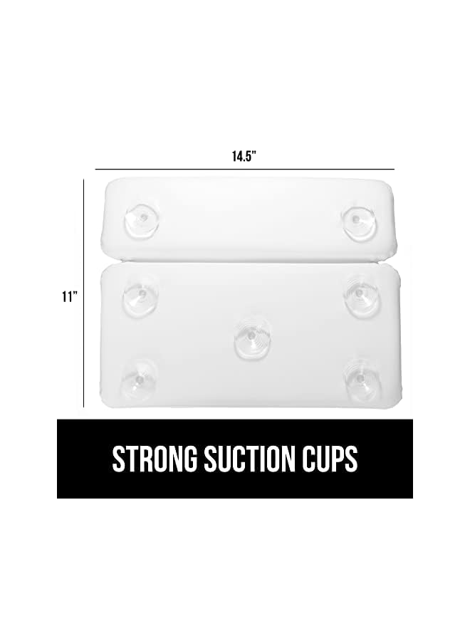 Raxoom Grip Bath Pillow for Tub, Comfortable Bathtub Pillows for Neck Head and Back Support, Strong Suction Waterproof Headrest, Cushion Rest for Curved or Straight Tubs, Spa Accessories, White - Image 5