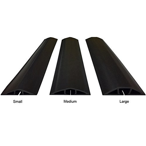 Electriduct Small Plastic Flexible Floor Cord Cover Cable Protector and Wire Concealer - Includes Double Sided Tape - 5 Feet - Brown - Image 2