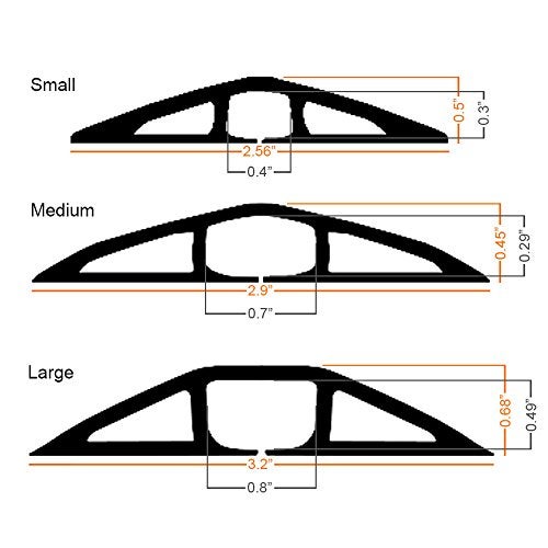 Electriduct Small Plastic Flexible Floor Cord Cover Cable Protector and Wire Concealer - Includes Double Sided Tape - 5 Feet - Brown - Image 3