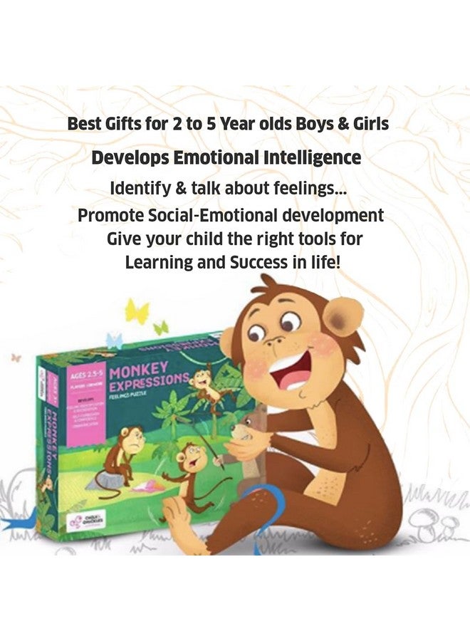 Chalk and Chuckles Monkey Expressions Preschool Feelings Puzzle Ages 3-6 Years Old, Social Emotional Learning, Educational Toy - Image 5