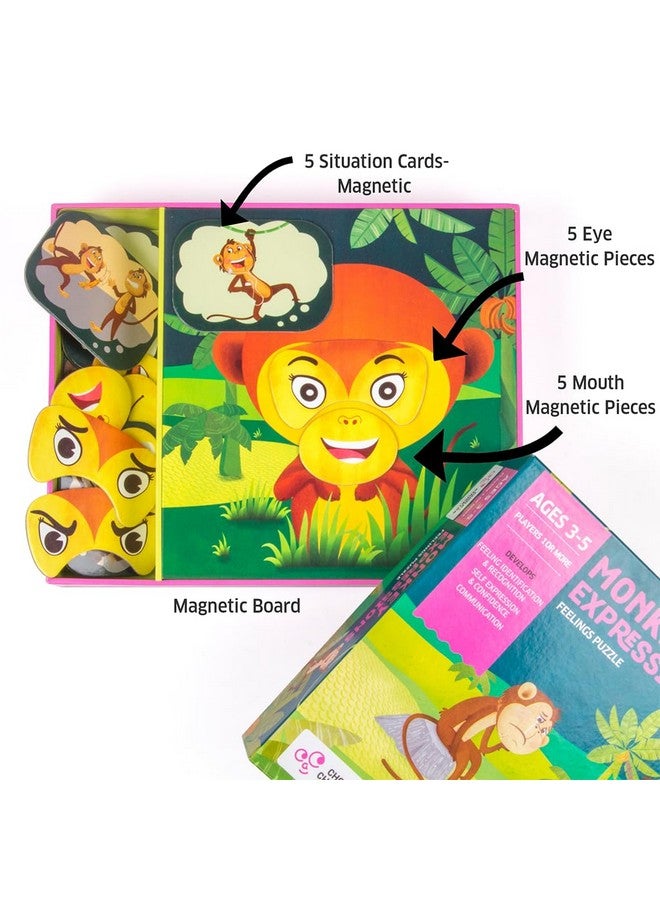 Chalk and Chuckles Monkey Expressions Preschool Feelings Puzzle Ages 3-6 Years Old, Social Emotional Learning, Educational Toy - Image 3