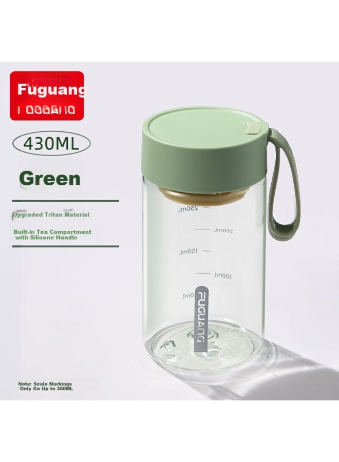 Fuguang Summer Sports Water Bottle For Kids Portable Cup For Boys And Girls Easy-to-carry Cup Green 430ml